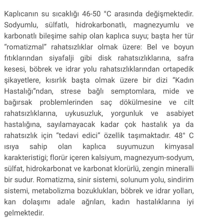 Sivas Camlica Termal Bungalow Zewnętrze zdjęcie